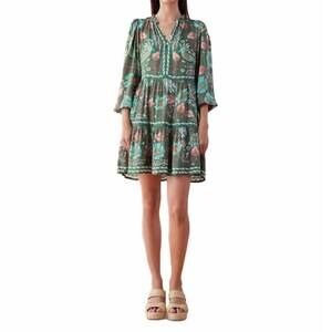 NEW OMIKA lora mini dress in kala kelp kalkel